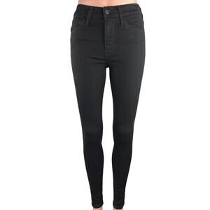 Levi Strauss & Co. Women's Black Denim High Rise Flat Front Stretchable Jeans 25